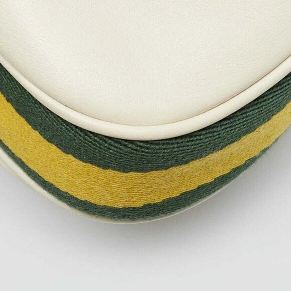 Gucci White Leather Vintage Web Small Attache Crossbody Bag - Picture 4 of 12